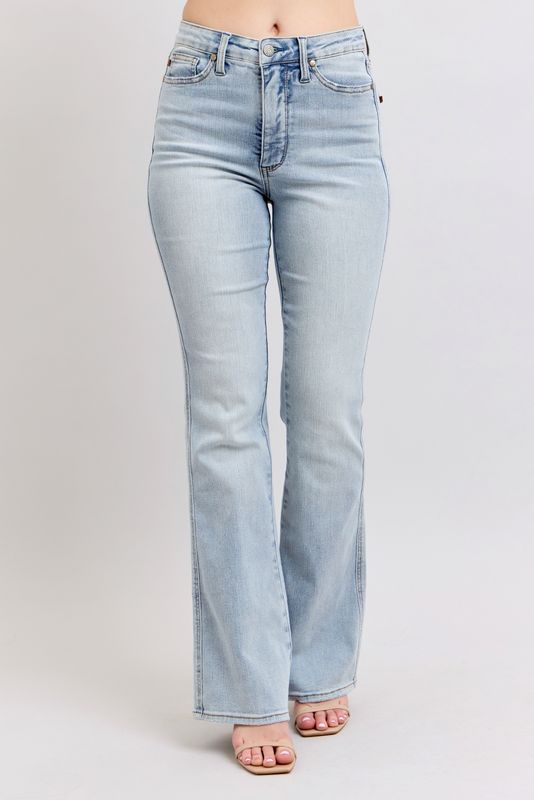 Light Wash Tummy Control Bootcuts