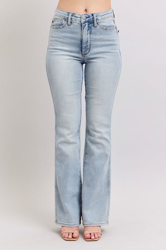 Light Wash Tummy Control Bootcuts