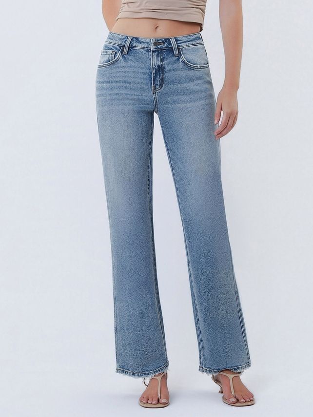 Blue Luster Slim Wide Legs
