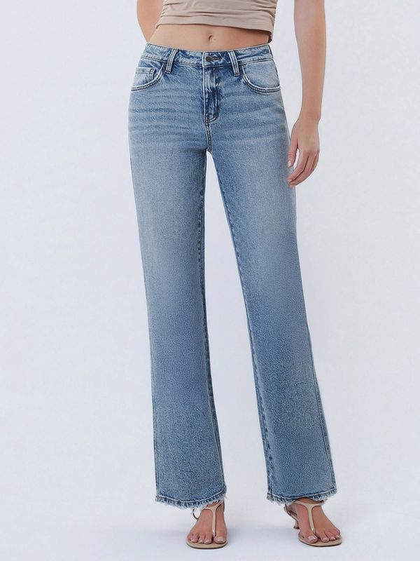 Blue Luster Slim Wide Legs