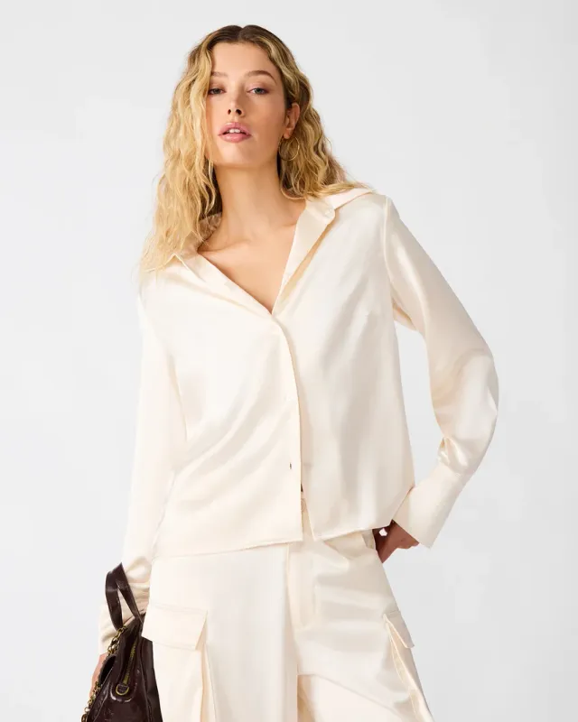 Mare Satin Button Down