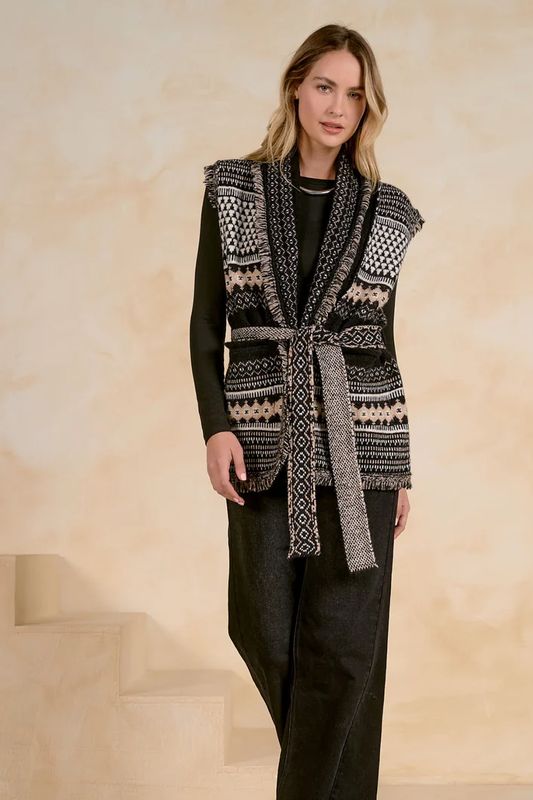 Fringe Sleeveless Cardi