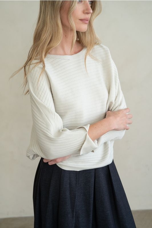 Ribbed Dolman Top