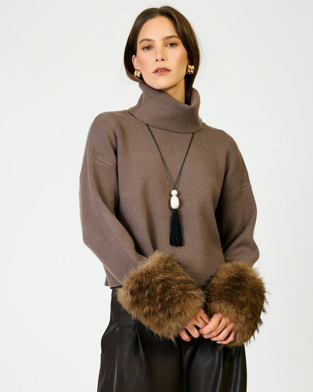 Hadley Fur Trim Sweater