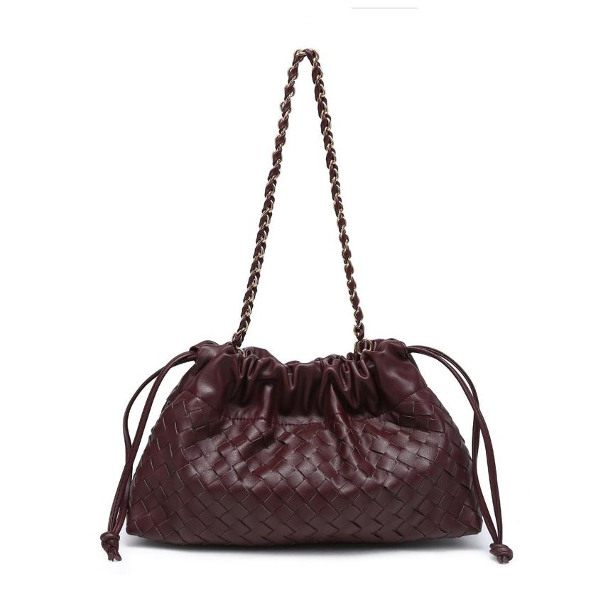 Sawyer Basket Weave Bag -Burgundy