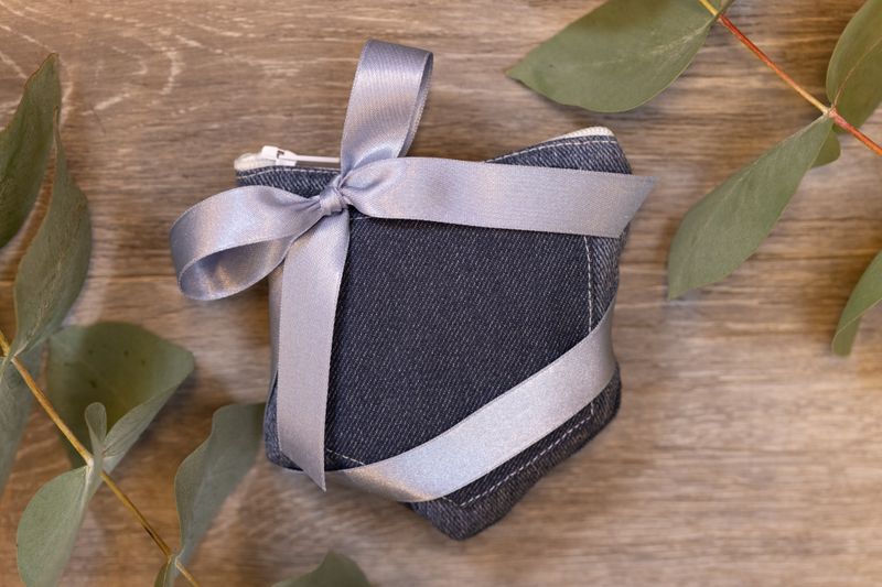 POCHETTE ZIP TASCA JEANS ARTIGIANALE