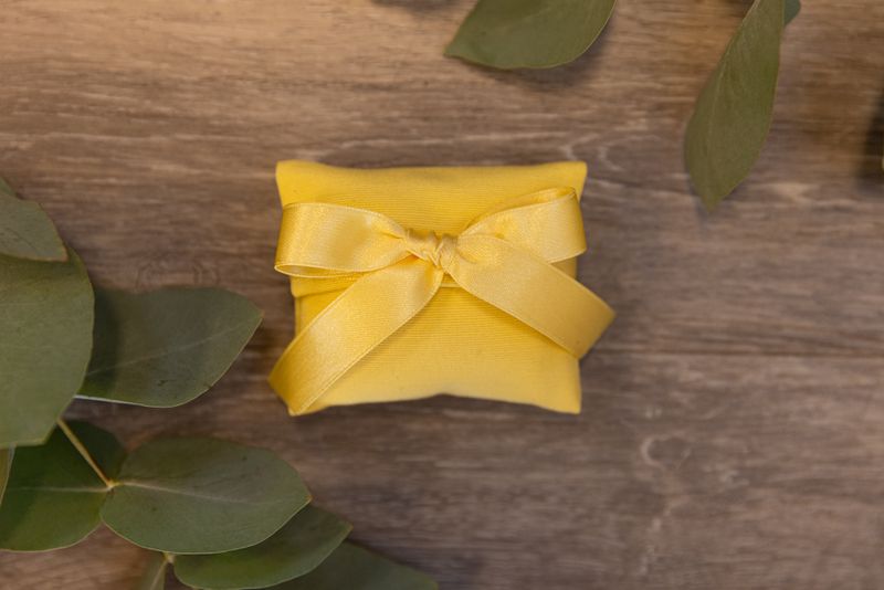 BUSTA BOMBONIERA CANETE’ GIALLA ARTIGIANALE