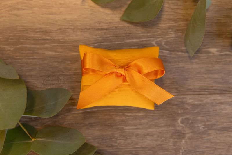 BUSTA BOMBONIERA CANETE’ ARANCIONE  ARTIGIANALE