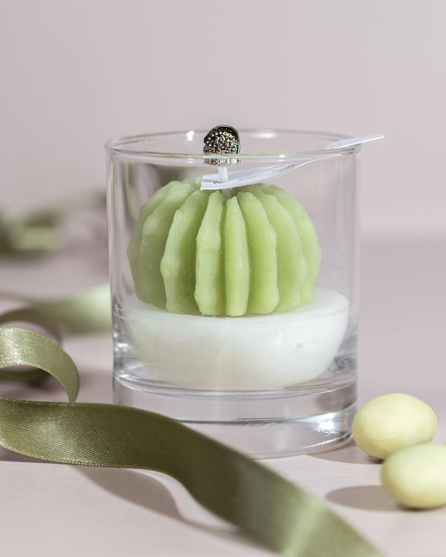 BOMBONIERA CANDELA PROFUMATA A FORMA DI CACTUS