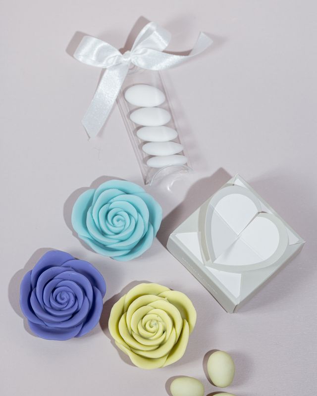 BOMBONIERA ARTIGIANALE ROSA IN SAPONE PROFUMATA