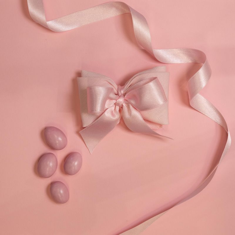 SACCHETTO BOMBONIERA GABARDINE DI COTONE ROSA ARTIGIANALE