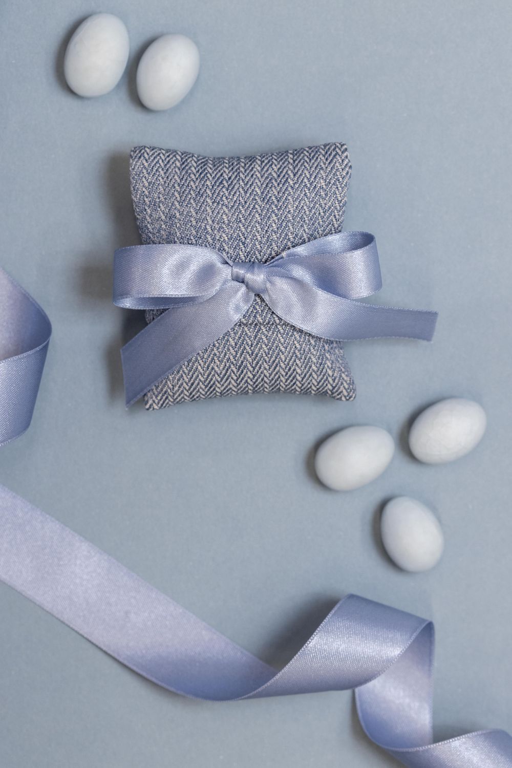 BUSTINA BOMBONIERA DENIM SPIGATO  ARTIGIANALE