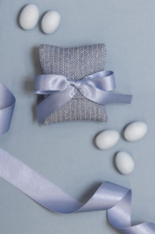 BUSTINA BOMBONIERA DENIM SPIGATO  ARTIGIANALE