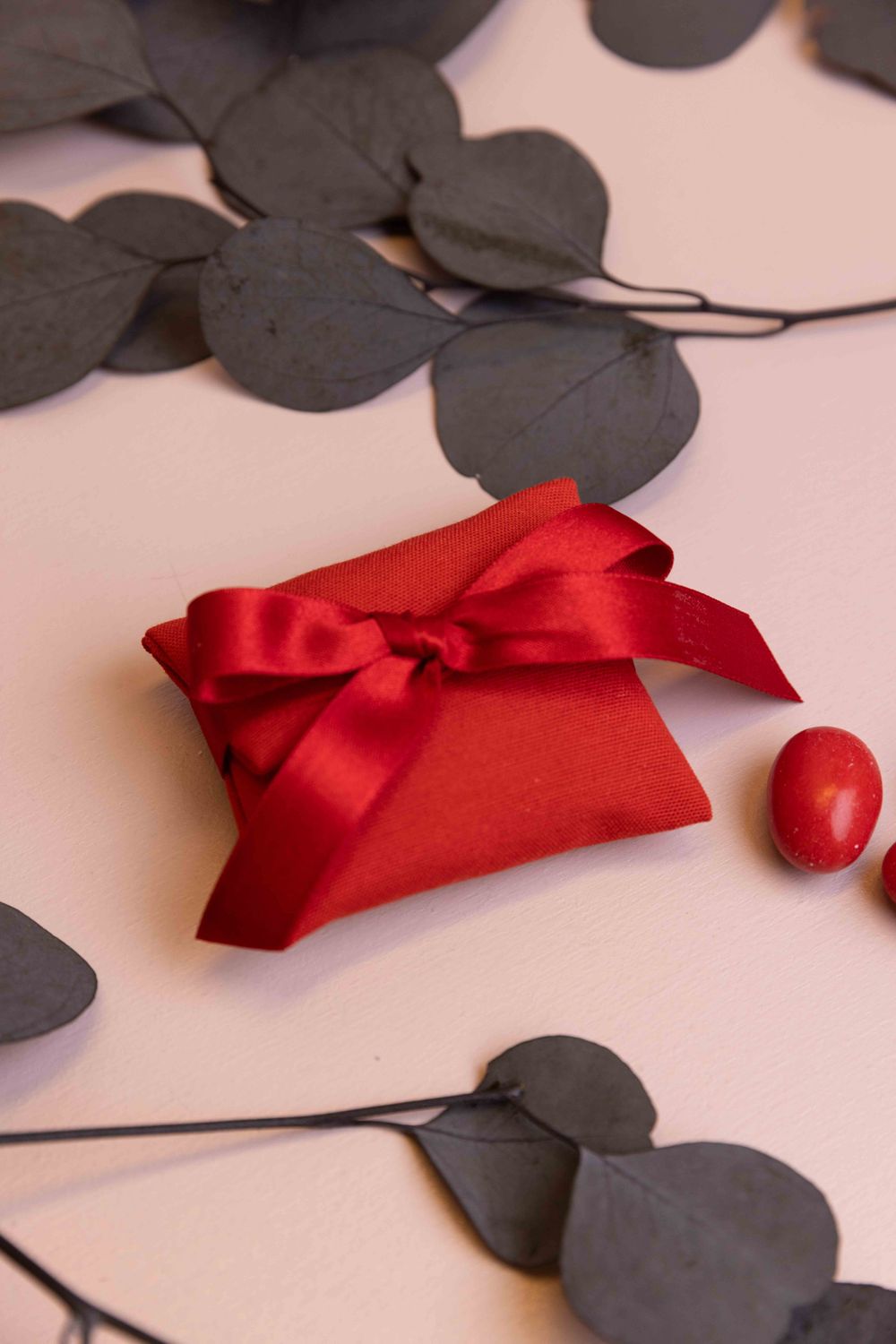 BUSTA BOMBONIERA CANETE’ ROSSO  ARTIGIANALE