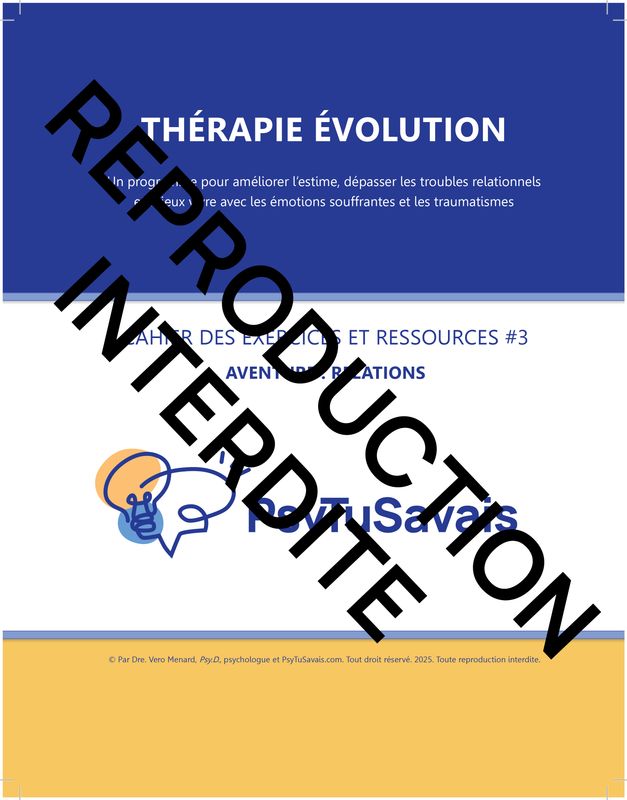 Thérapie Évolution - Cahier #3 - RELATIONS