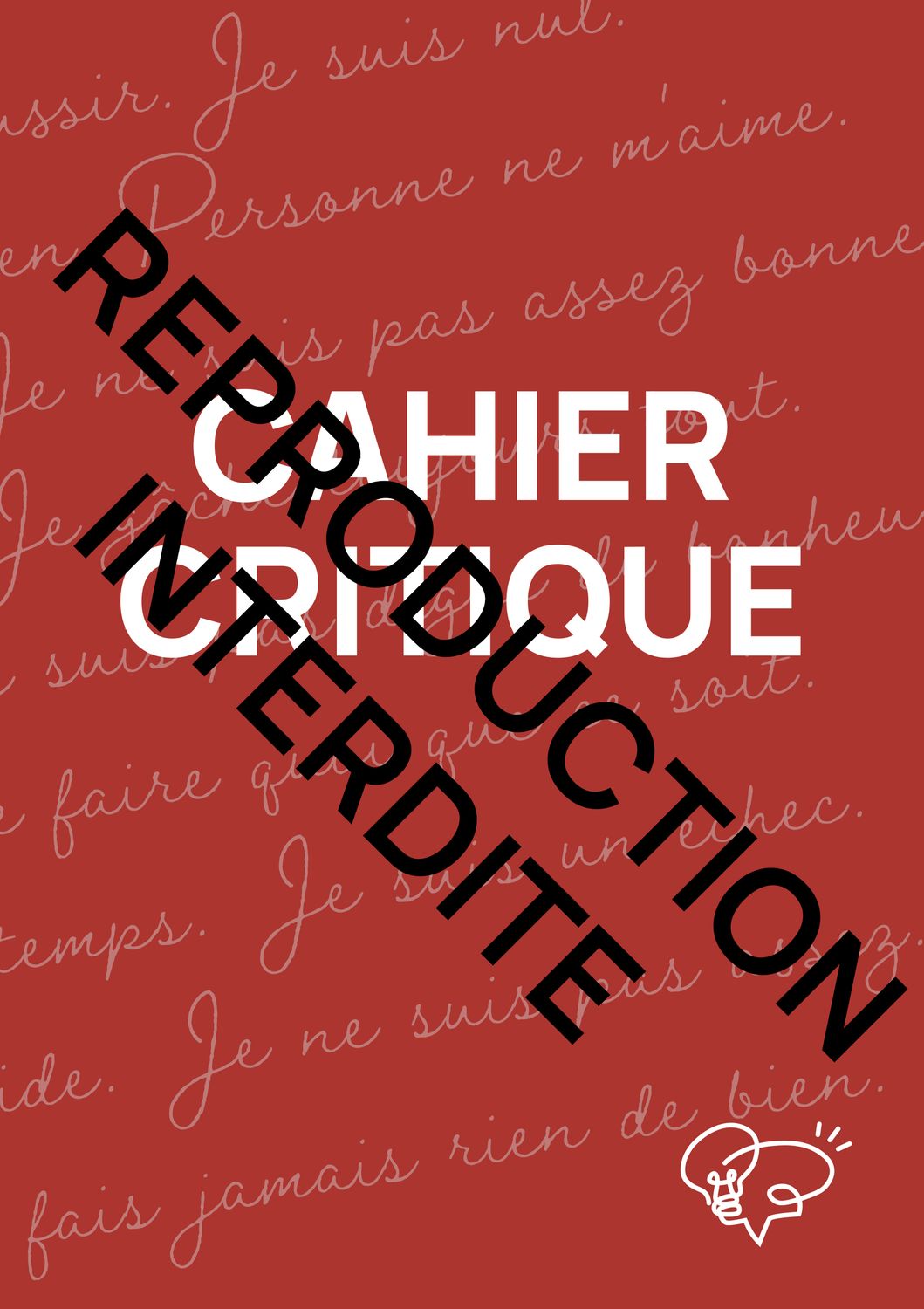 Cahier d'écriture - Cahier Critique - Rouge