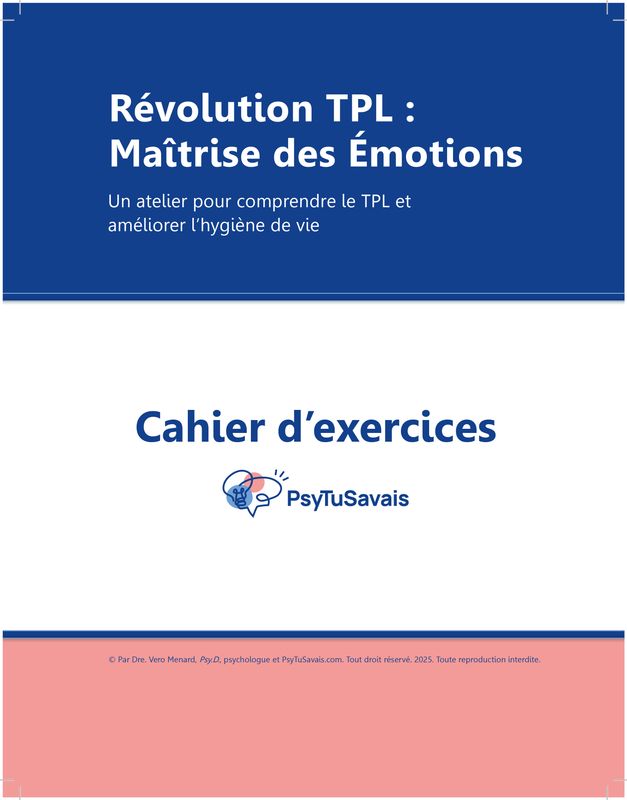 Atelier : Maitrise des Émotions - Cahier d'exercice complet