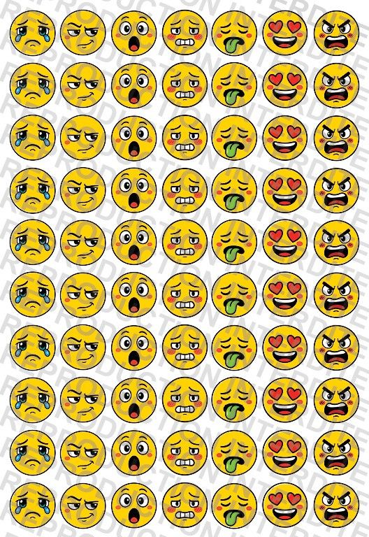 Feuille Autocollants - Les Émojis