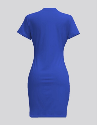 Cartoon Letter Print Bodycon Dress 