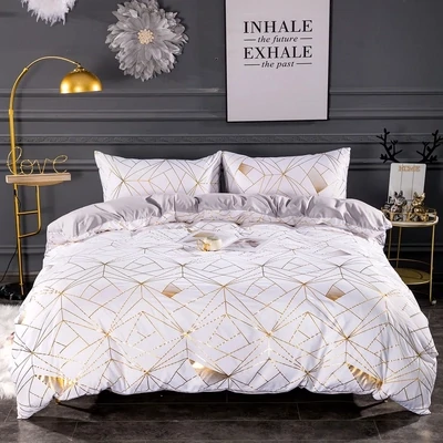Geometric Bronzing 3 pcs Bedding Set