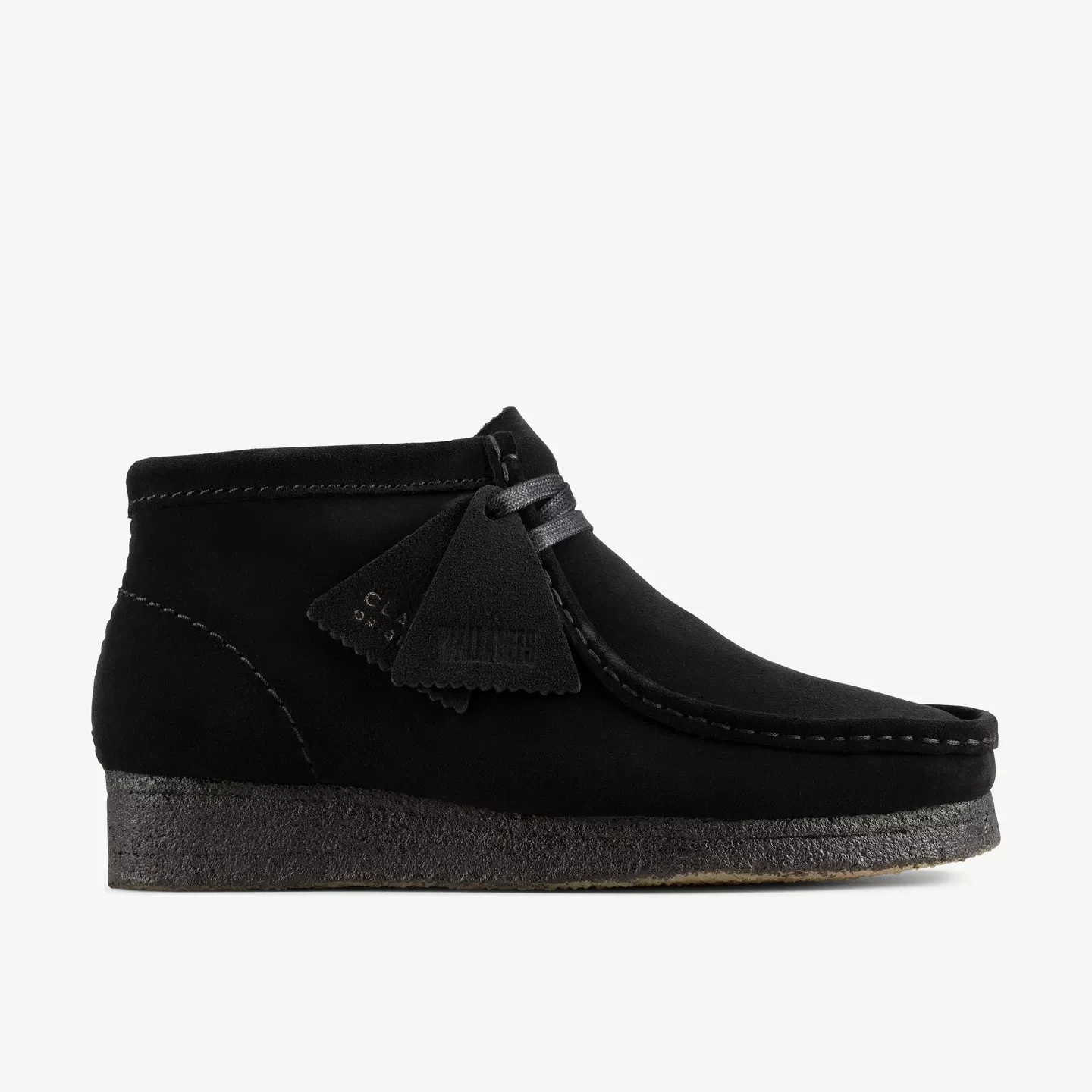 Black Suede Wallabee Clarks