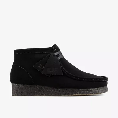 Black Suede Wallabee Clarks