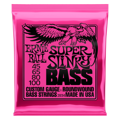 SUPER SLINKY NICKEL WOUND ELECTRIC BASS STRINGS 45-100 GAUGE