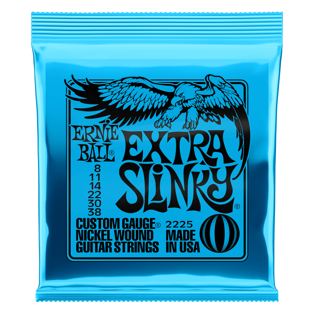 EXTRA SLINKY NICKEL WOUND ELECTRIC GUITAR STRINGS 8-38 GAUGE