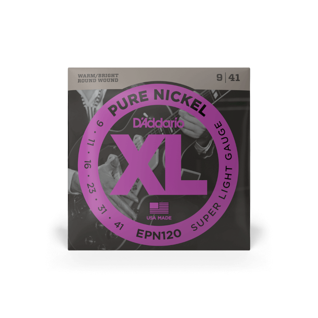 D&#39;Addario 09-41 Super Light, XL Pure Nickel Electric Guitar Strings