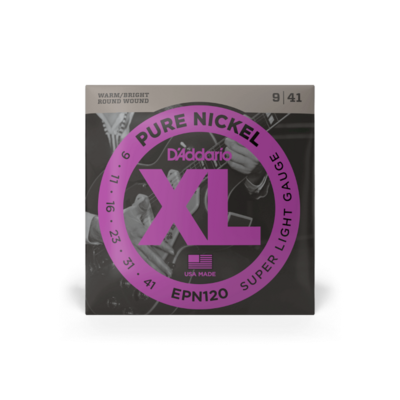 D&#39;Addario 09-41 Super Light, XL Pure Nickel Electric Guitar Strings