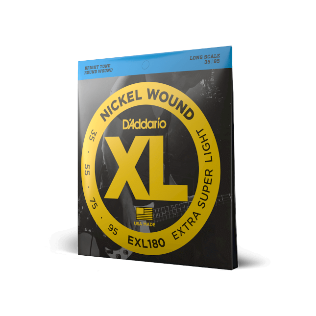D&#39;Addrio 35-95 Extra Super Light, Long Scale, XL Nickel Bass Strings