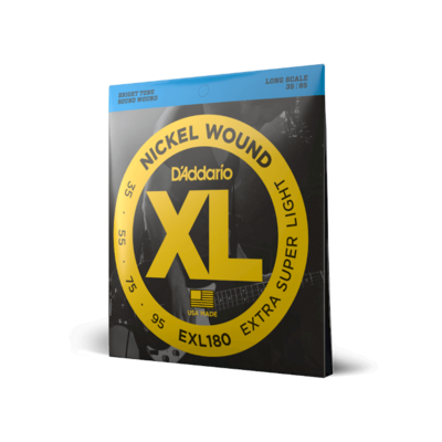 D&#39;Addrio 35-95 Extra Super Light, Long Scale, XL Nickel Bass Strings