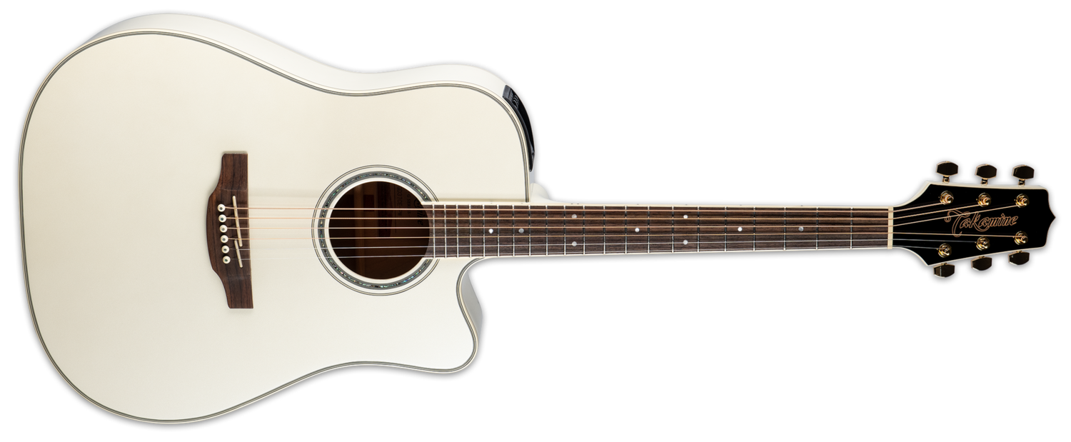 Takamine GD37CE Acoustic Electric Guitar with Bag Pearl White