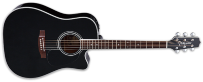 Takamine EF341SC Legacy Series Acoustic-Electric Guitar Black with hard shell case