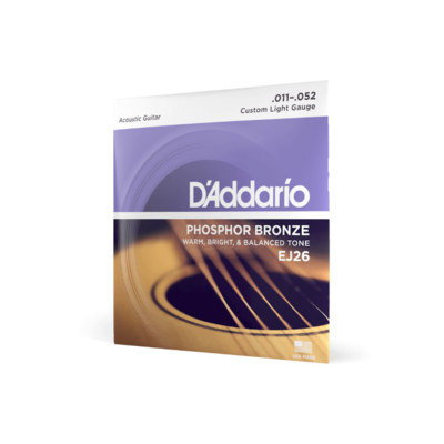 11-52 Custom Light, Phosphor Bronze Acoustic Guitar Strings