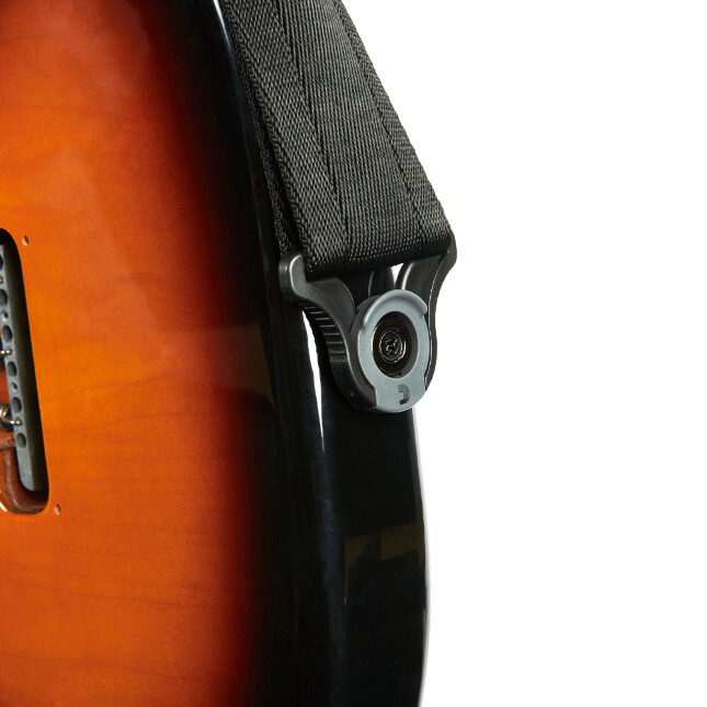 D&#39;Addario Auto Lock Locking Guitar Strap, Black