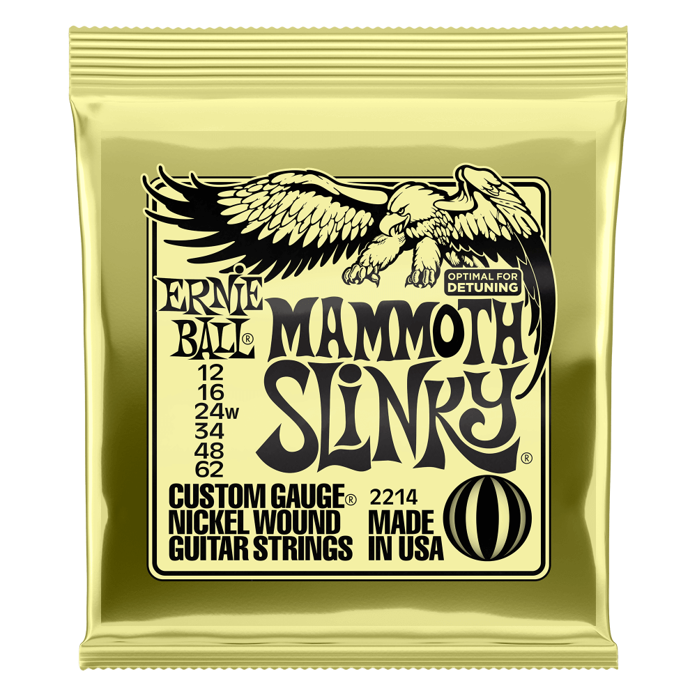 MAMMOTH SLINKY NICKEL WOUND ELECTRIC GUITAR STRINGS WITH WOUND G 12-62 GAUGE