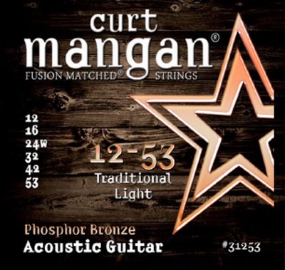 12-53 Phosphor Bronze Traditional Light Acoustic Guitar String Set