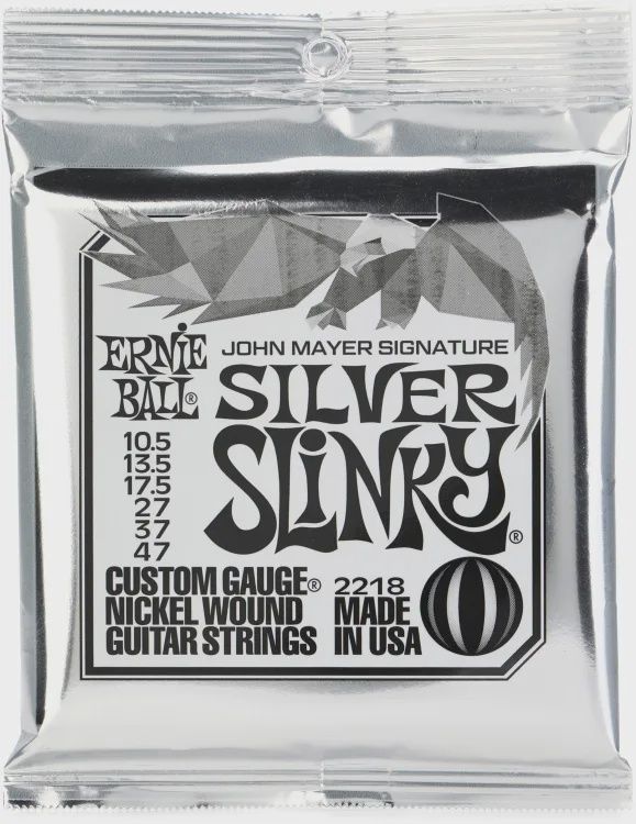 Ernie Ball John Mayer Signature Silver Slinky Electric Guitar Strings - .0105-.047