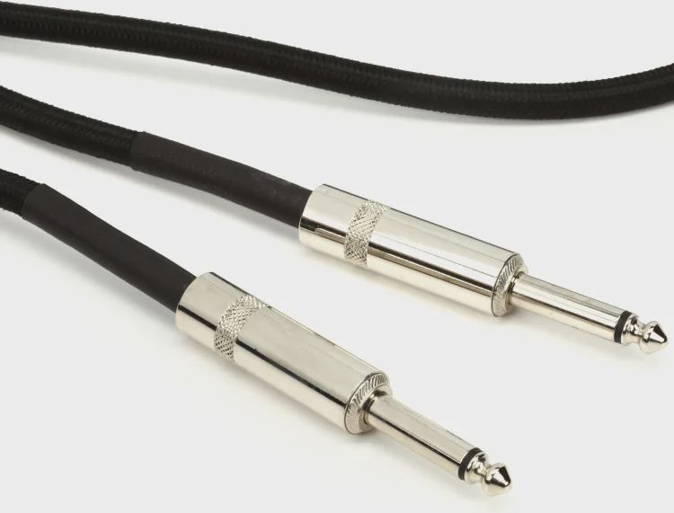D&#39;Addario PW-BG-15BK Braided Straight to Straight Instrument Cable - 15 foot Black