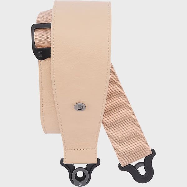 D&#39;Addario Comfort Leather Auto Lock Guitar Strap Tan 3 in.