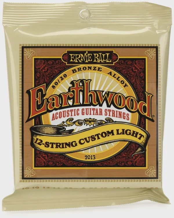 Ernie Ball 2013 Earthwood 80/20 Bronze Acoustic Guitar Strings - .010-.048 Custom Light 12-string