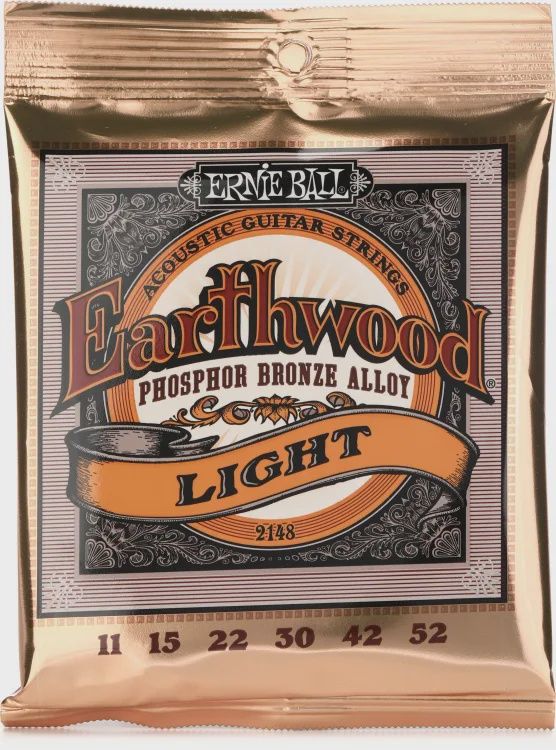 Ernie Ball Earthwood Phosphor Bronze Acoustic Guitar Strings - .011-.052 Light