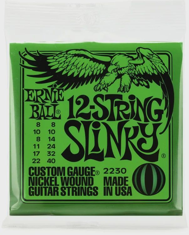 Ernie Ball 12 string slinky 8-40