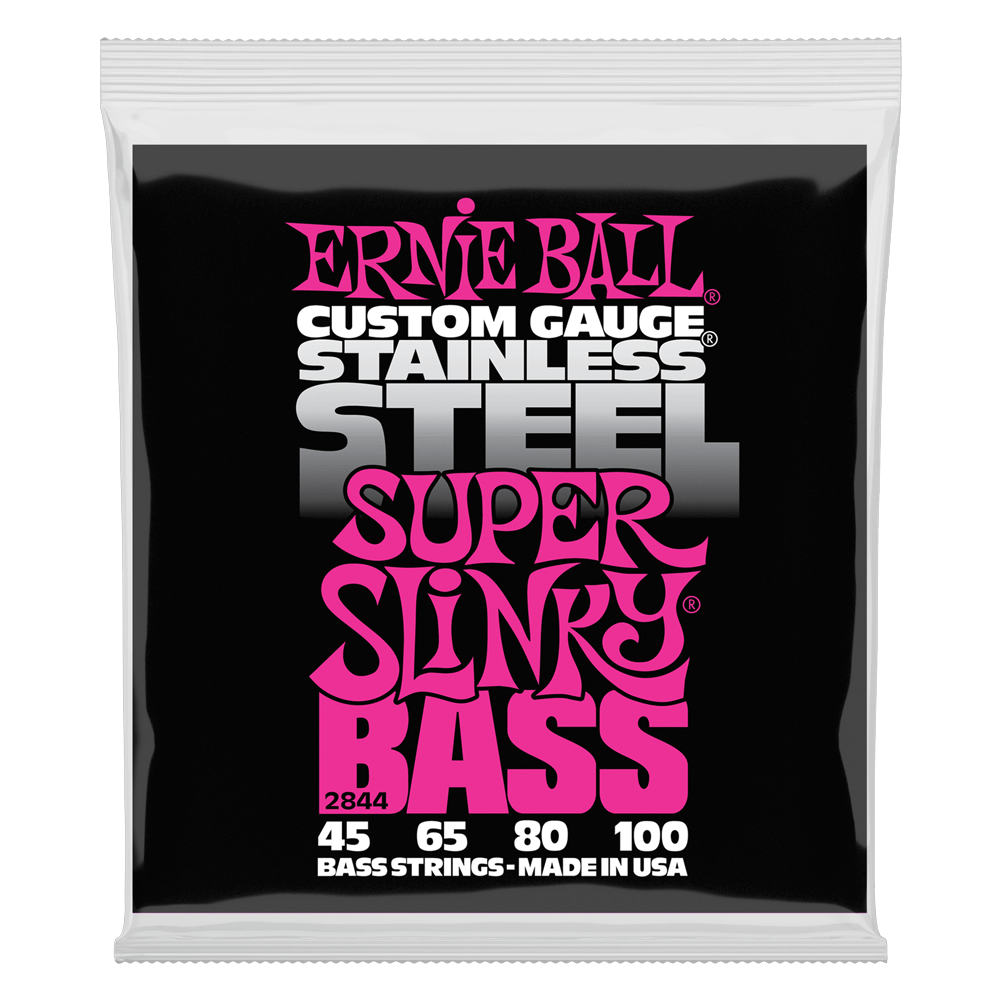 Super Slinky Stainless Steel Electric Bass Strings 45-100 Gauge