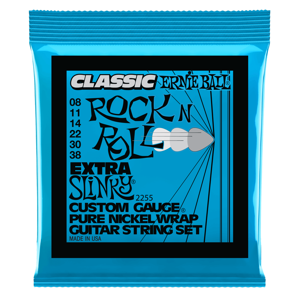 Extra Slinky Classic Rock n Roll Pure Nickel Wrap  Strings 8-38 Gauge