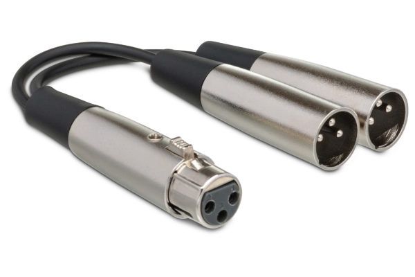 Y Cable XLR3F to Dual XLR3M