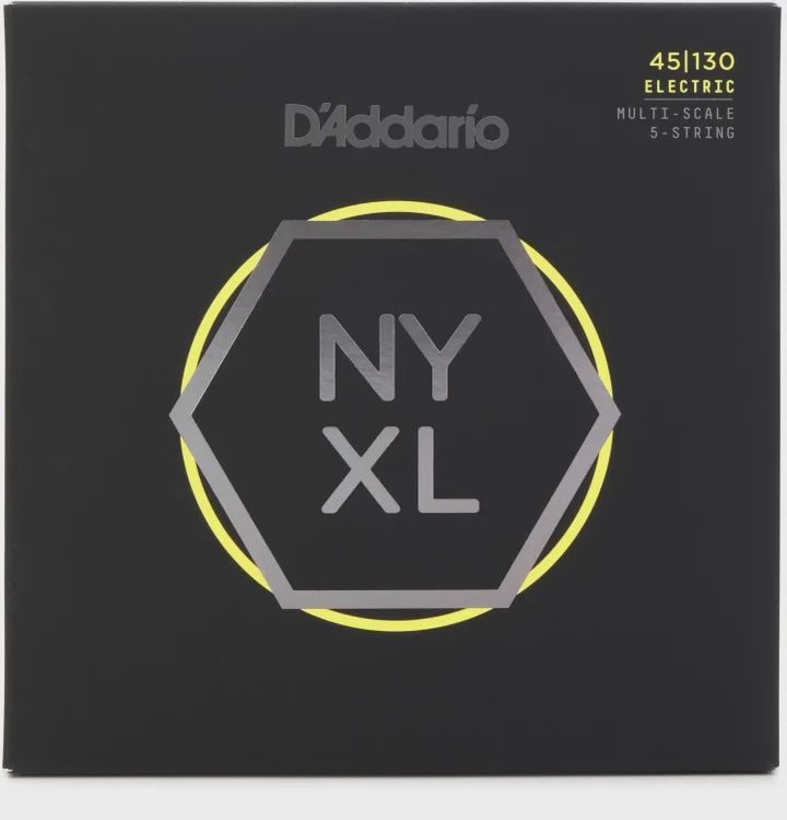 D&#39;Addario NYXL45130MS NYXL Multi-scale 5-string Bass Strings - .045-.130