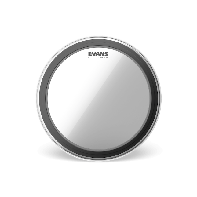 Evans EMAD2 Clear Bass Drum Head, Size: 18"