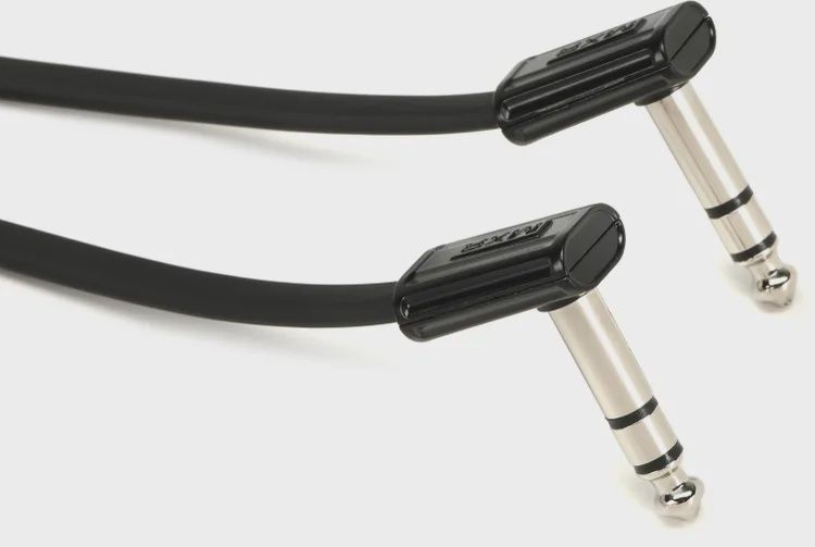MXR DCISTR1RR Stereo Ribbon Patch Cable - Right Angle to Right Angle - 1 foot Stereo